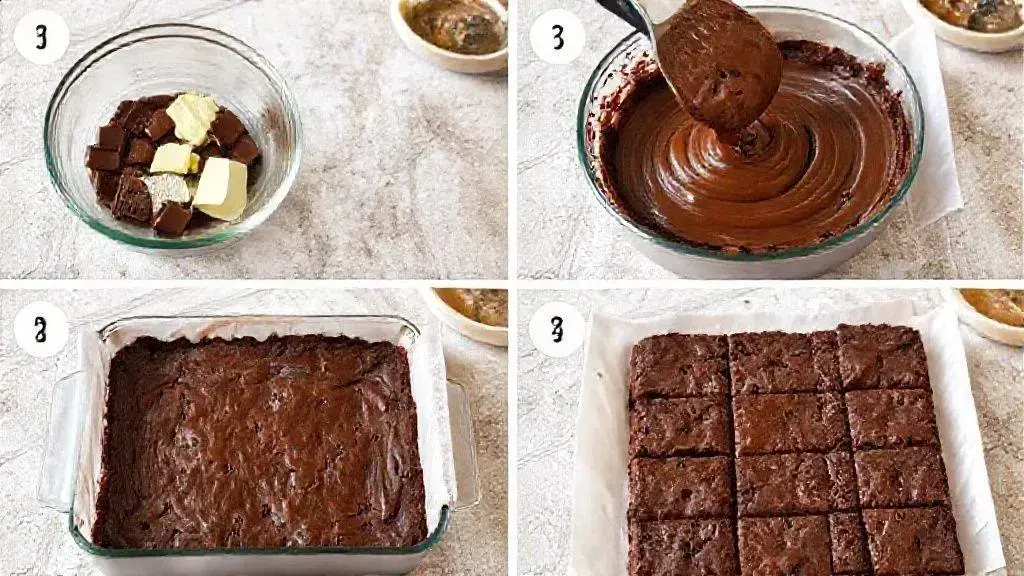 Passo a passo para um brownie perfeito Passo a passo para um brownie perfeito
