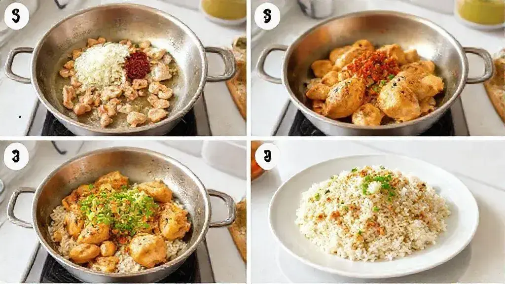Passo a passo para preparar o arroz com frango suculento Passo a passo para preparar o arroz com frango suculento