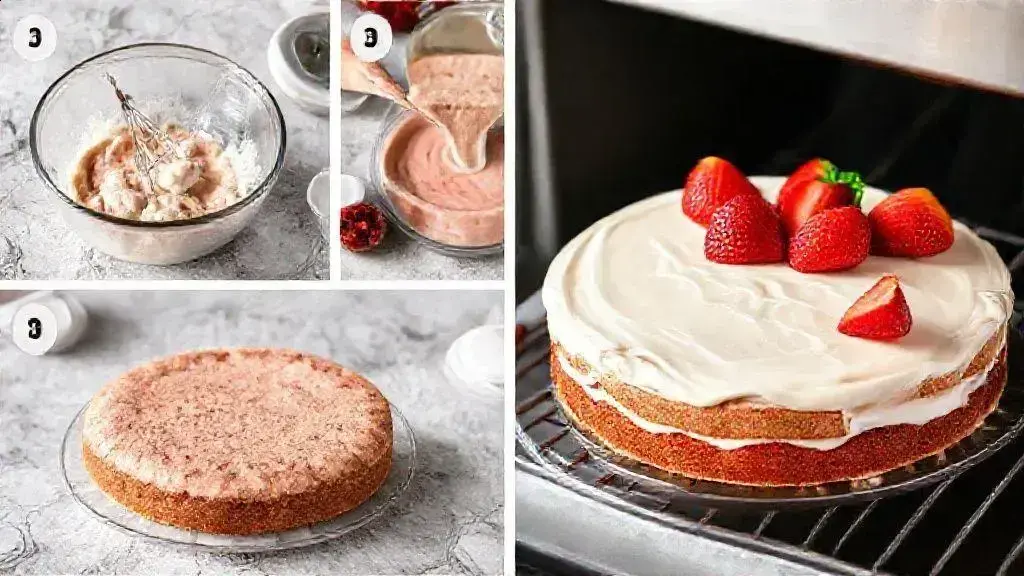 Passo a passo para o preparo do bolo de morango Passo a passo para o preparo do bolo de morango